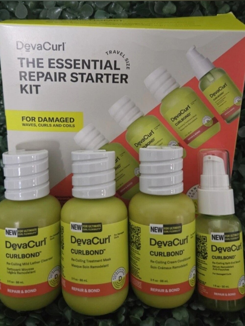 NIB DevaCurl CurlBond Essential Repair Starter Kit 4-Piece System